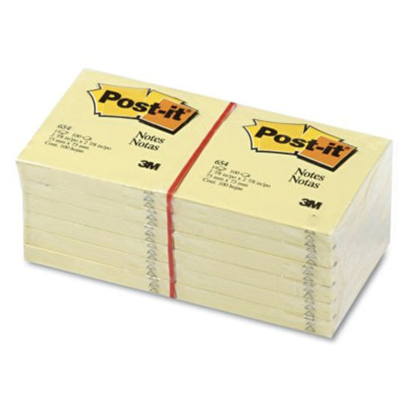 76x76mm 3M Yellow Post-it Notes - Pack of 12